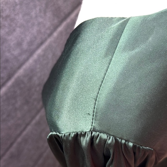 Altar'd State Green Wrap Dress with Bishop Sleeves - Picture 4 of 6